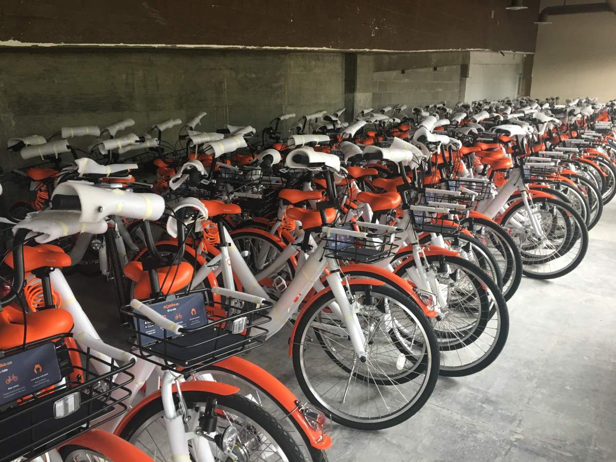 Approximately 300 bikes that are used in Kelowna's bike share program.