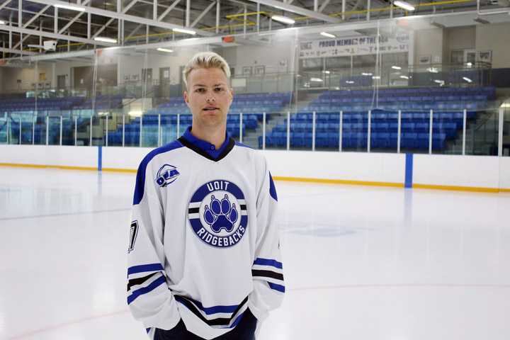 Another Humboldt Broncos player has signed with the hockey team at an Ontario post-secondary institution. Bryce Fiske, a 20-year old defenceman from La Ronge, Sask., shown in a handout photo, has committed to play hockey for the Ridgebacks at the University of Ontario Institute of Technology this September. 