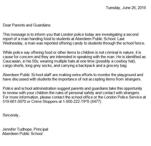 London police investigate 2nd report of man giving candy to kids at Grey Street school - image