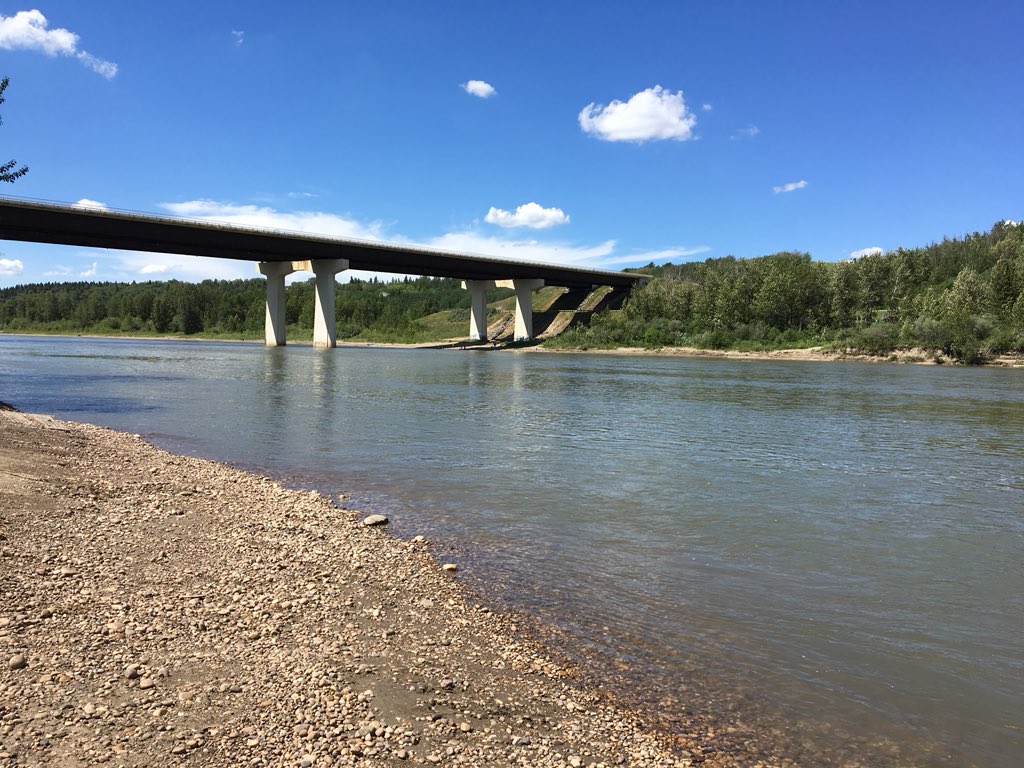 The North Saskatchewan River near Devon, Alta. June 21, 2018.