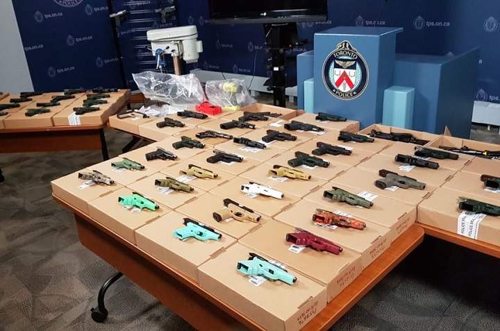 Toronto police display weapons seized in Project Patton on June 22, 2018.