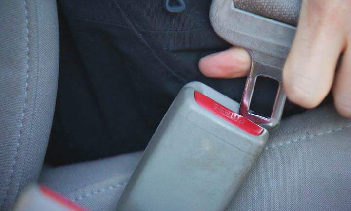 Police say the driver from Wolfville, N.S., was the only person in the vehicle, was wearing a seat belt and safely exited the vehicle on his own.
