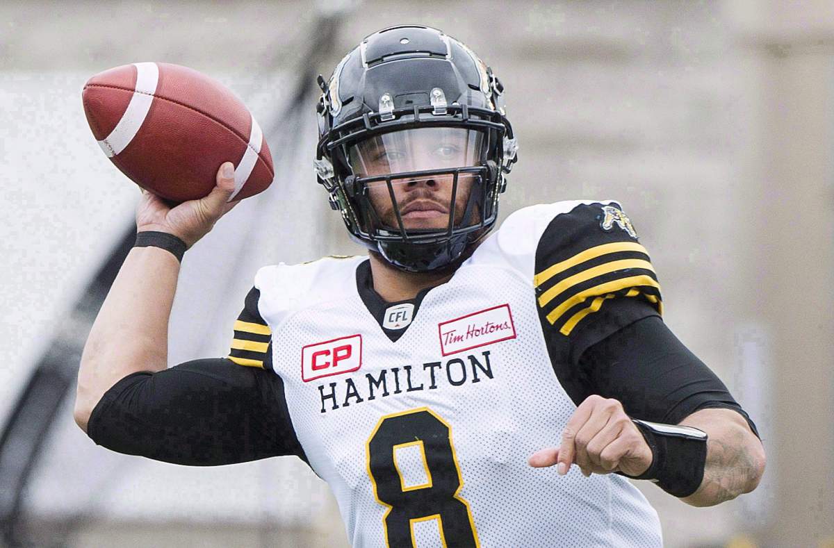 Hamilton Tiger-Cats quarterback Jeremiah Masoli. Could the Hamilton Tiger-Cats host the 2020 Grey Cup?.