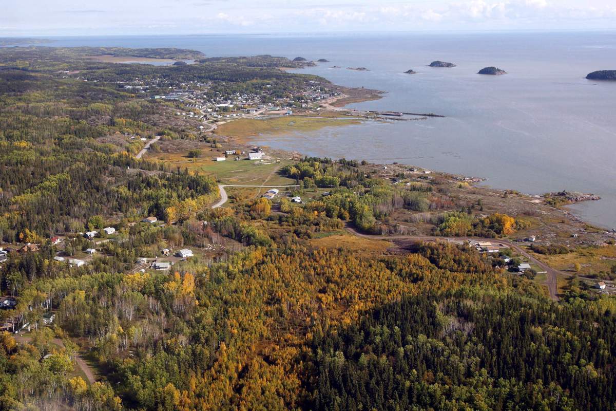 An aerial view of Fort Chipewyan, Alta., on the border of Wood Buffalo National Park is shown on Monday, Sept. 19, 2011.