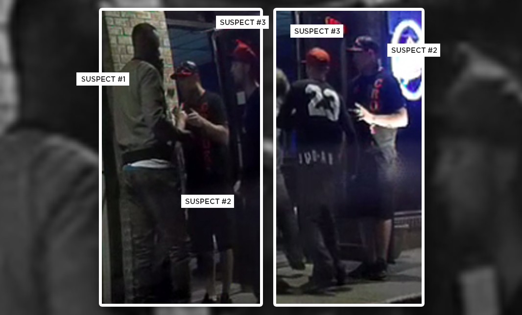Hamilton police are trying to identify three assault suspects. 