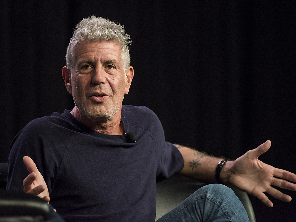 Anthony Bourdain speaks during the SXSW Interactive Festival at the Austin Convention Center in Austin, Texas, U.S., on Sunday, March 13, 2016. 