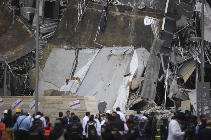 The mall collapsed after structural problems apparently led the mall’s operators to stage a quick, controlled demolition.