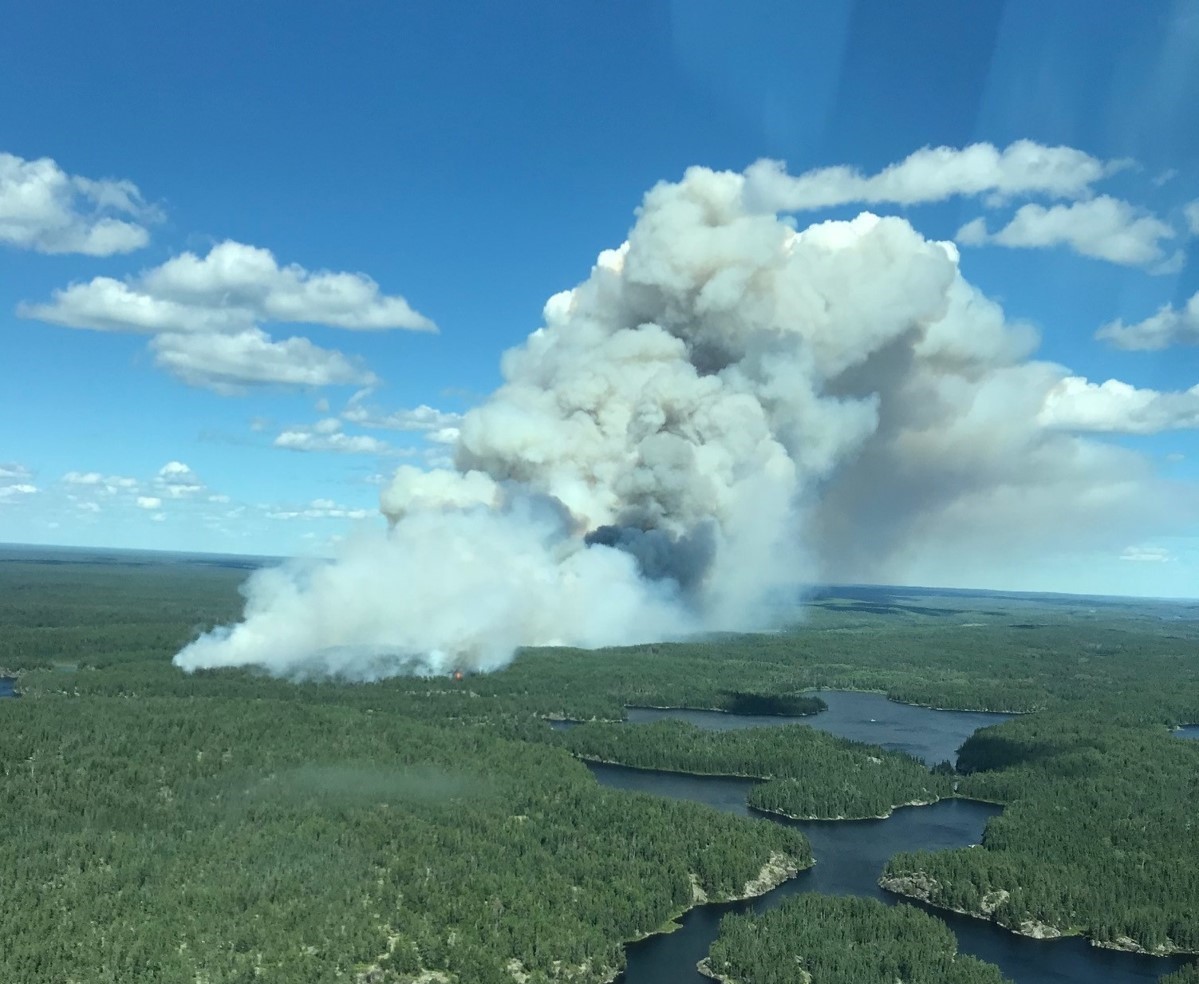 Kenora Fire No. 71, located about 5 km from the Manitoba border.
