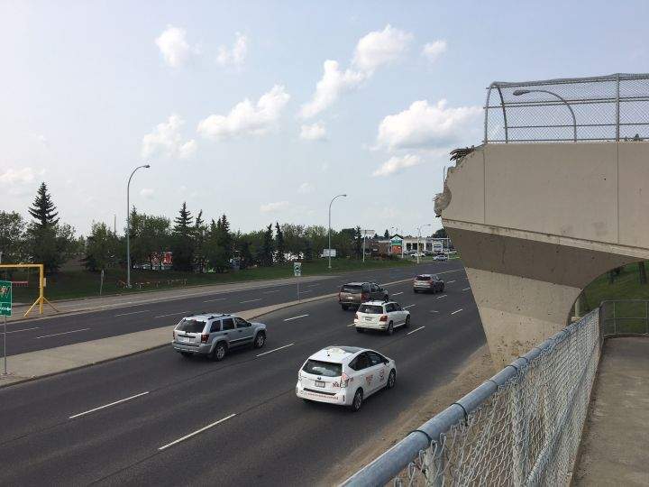 What remains after the West Edmonton Mall footbridge was demolished. Thursday, July 26, 2018.