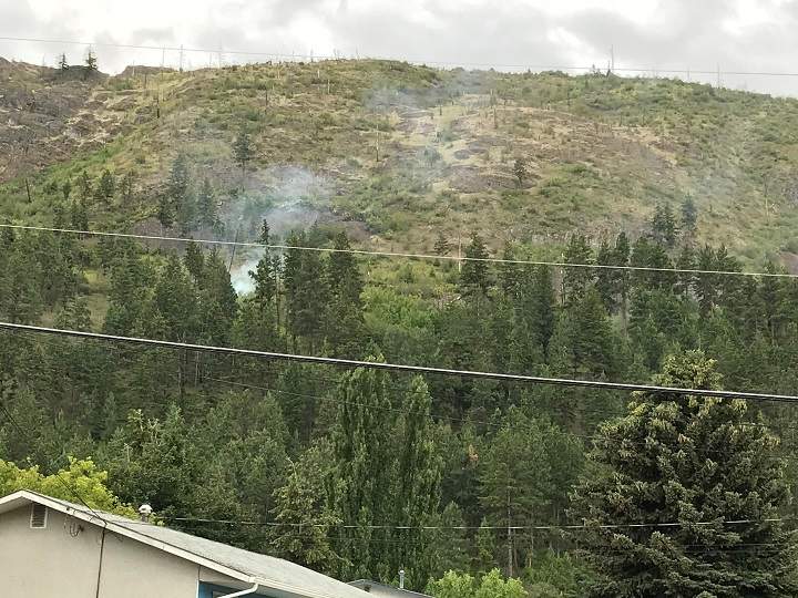Two of the six fires on Mount Boucherie on Monday afternoon were approximately 300 feet apart.