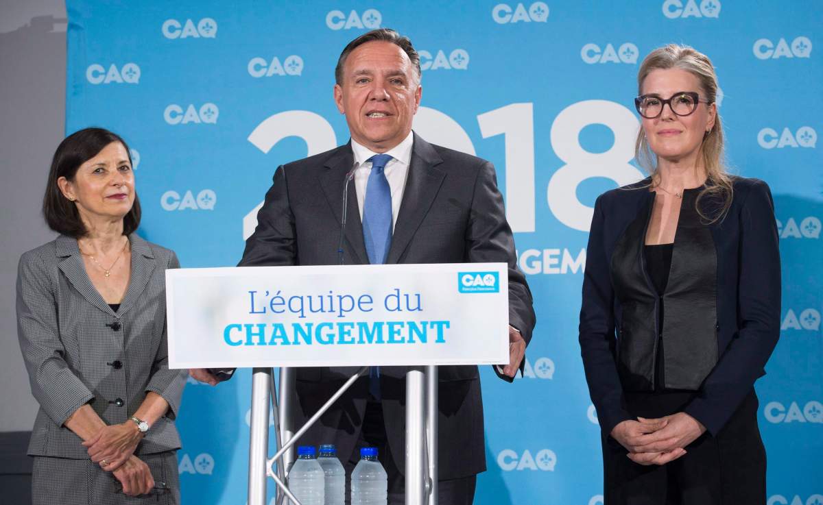 The CAQ, which opinion polls suggest is leading the governing Liberals, will have 65 women and 60 men seeking election on Oct. 1. File photo.