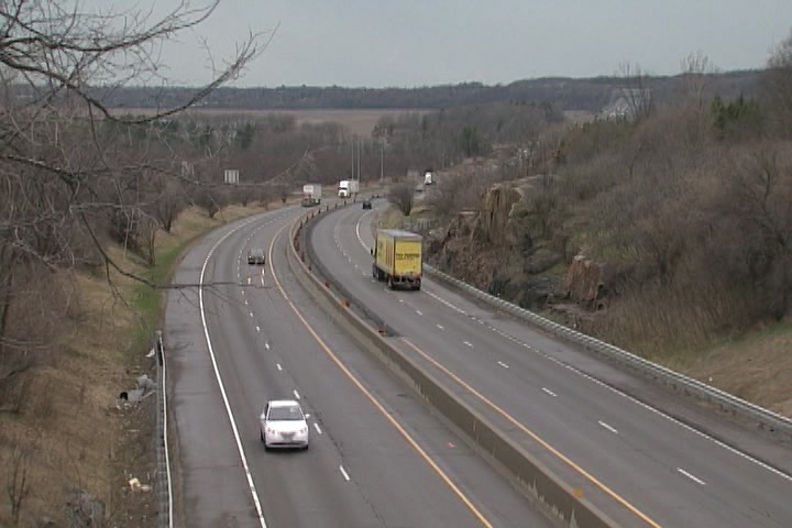 Traffic on eastbound highway 401 is not affected.  .