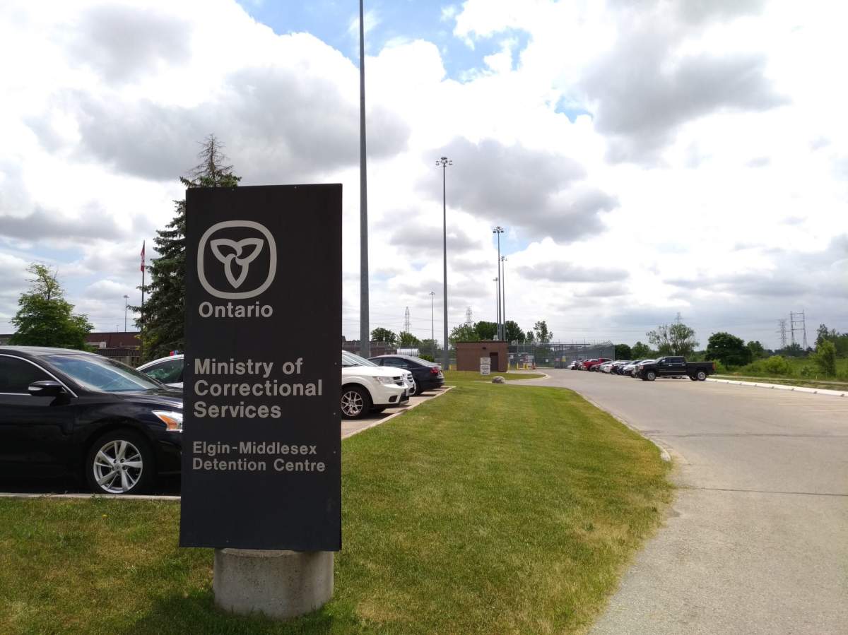 Police say the arrested men are accused of plotting to use a drone to drop off drugs into the Elgin-Middlesex Detention Centre.