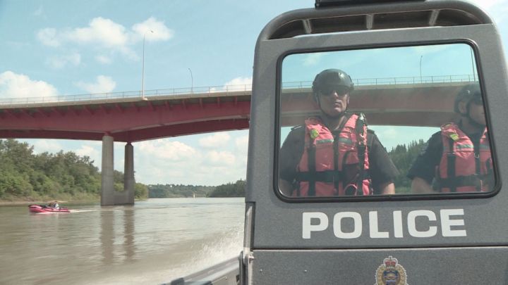 The Edmonton Police Service Marine Unit is patrolling the North Saskatchewan River this weekend.