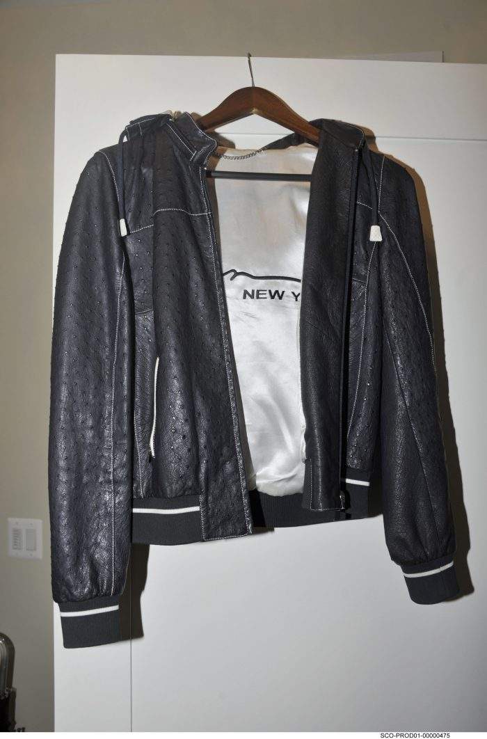 This evidence photo shows Paul Manafort’s $15,000 jacket made of ostrich.
