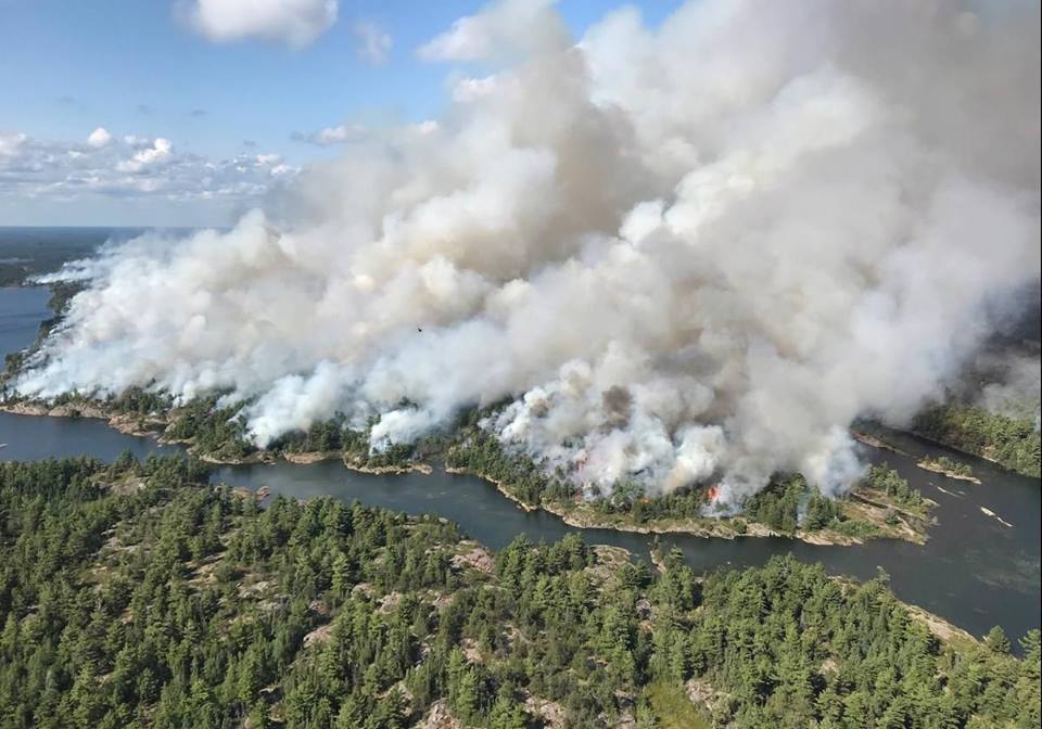 The Parry Sound 33 forest fire.