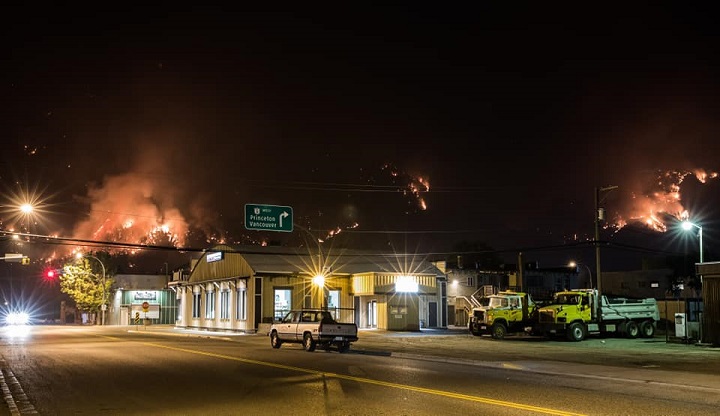 A view of the Snowy Mountain wildfire taken from Keremeos.