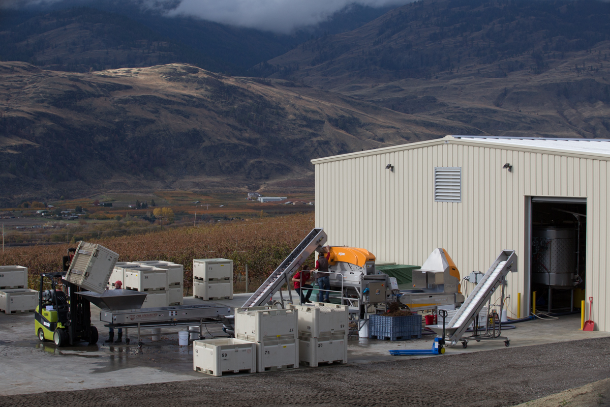 A 72,000 sq.ft. winery is being built on the Black Sage Bench south of Oliver, B.C.