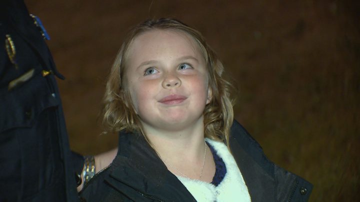 A Calgary girl celebrated her 7th birthday with a tribute to a fallen officer.