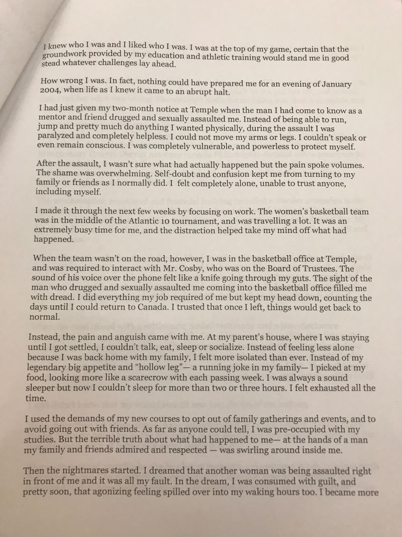 Read Andrea Constand’s emotional victim-impact statement about Bill Cosby - image