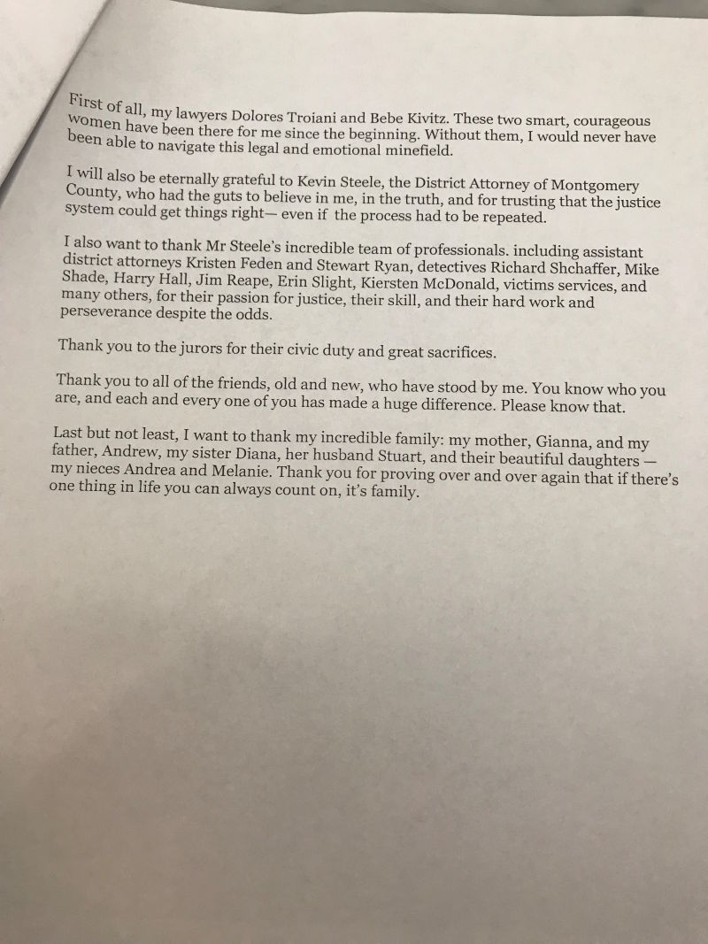 Read Andrea Constand’s emotional victim-impact statement about Bill Cosby - image