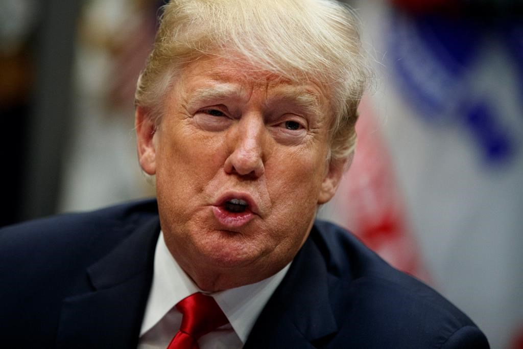 President Donald Trump speaks during a meeting of the President’s National Council of the American Worker in the Roosevelt Room of the White House, Monday, Sept. 17, 2018, in Washington.