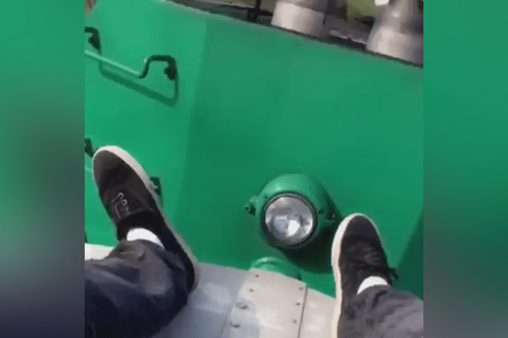A video of a man riding on top of a GO train was investigated by transit officials.