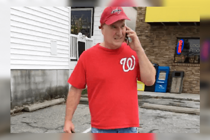 Mark Judge is outside a friends home in the seaside holiday village in south east Delaware.