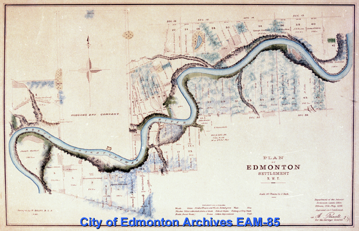 Map of coal mines in the Edmonton area