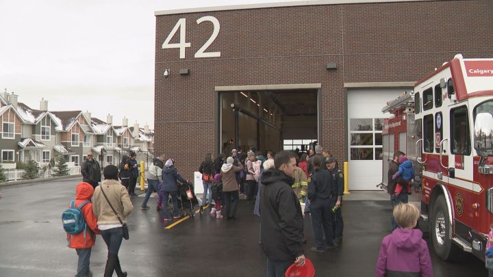 Tons of people packed the new Tuscany Fire Station in northwest Calgary to celebrate its opening on Saturday.