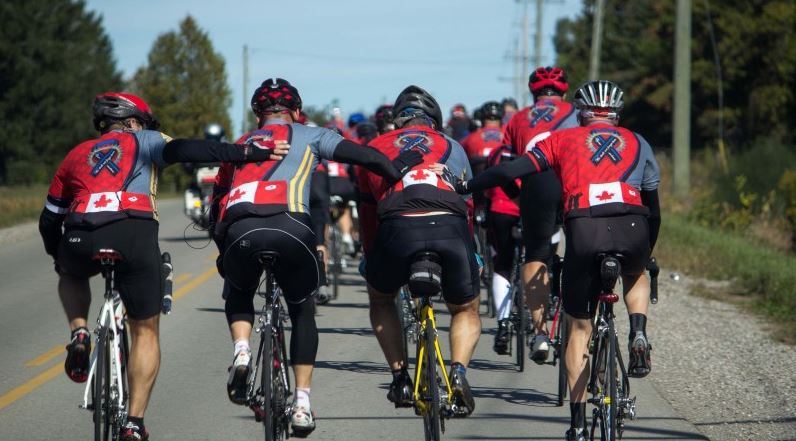 Officers from across the country will spend the next four days cycling from Aylmer, Ont. to Ottawa in honour of their fallen colleagues.