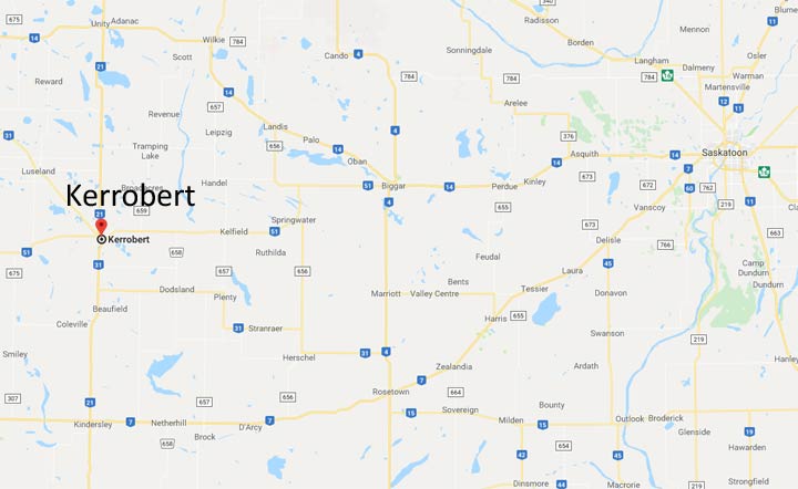 Emergency services have been called to a two-vehicle collision near Kerrobert, Sask.