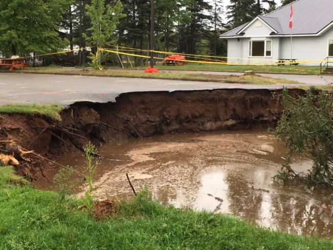 Heavy rain has caused the Oxford sinkhole to grow by approximately 30 cm, officials with the Cumberland Regional Emergency Management said on Wednesday.