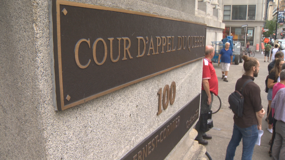 Environmentalists at the Montreal Court of Appeal on Tuesday, September 18, 2018.