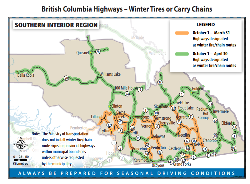 Winter tires mandatory on most B.C. highways starting Tuesday - image