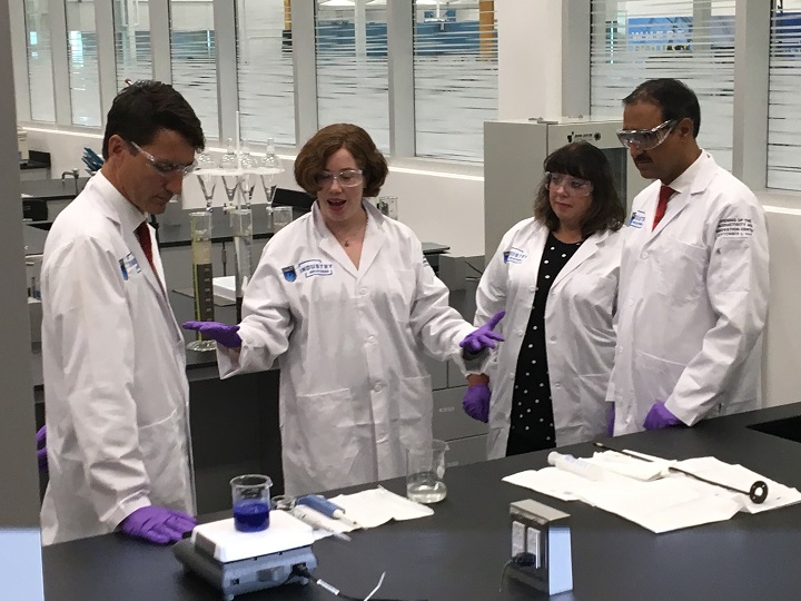 Prime Minister Justin Trudeau visits NAIT’s Productivity and Innovation Centre while in Edmonton on Sept. 5, 2018.