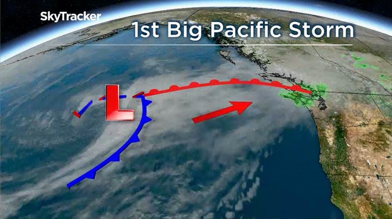 Break out the galoshes, the first Pacific storm of the season is here - image