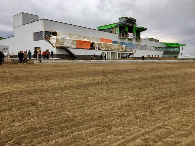 For the first time, horses run the new Century Mile racetrack in south Edmonton on Oct. 26, 2018.