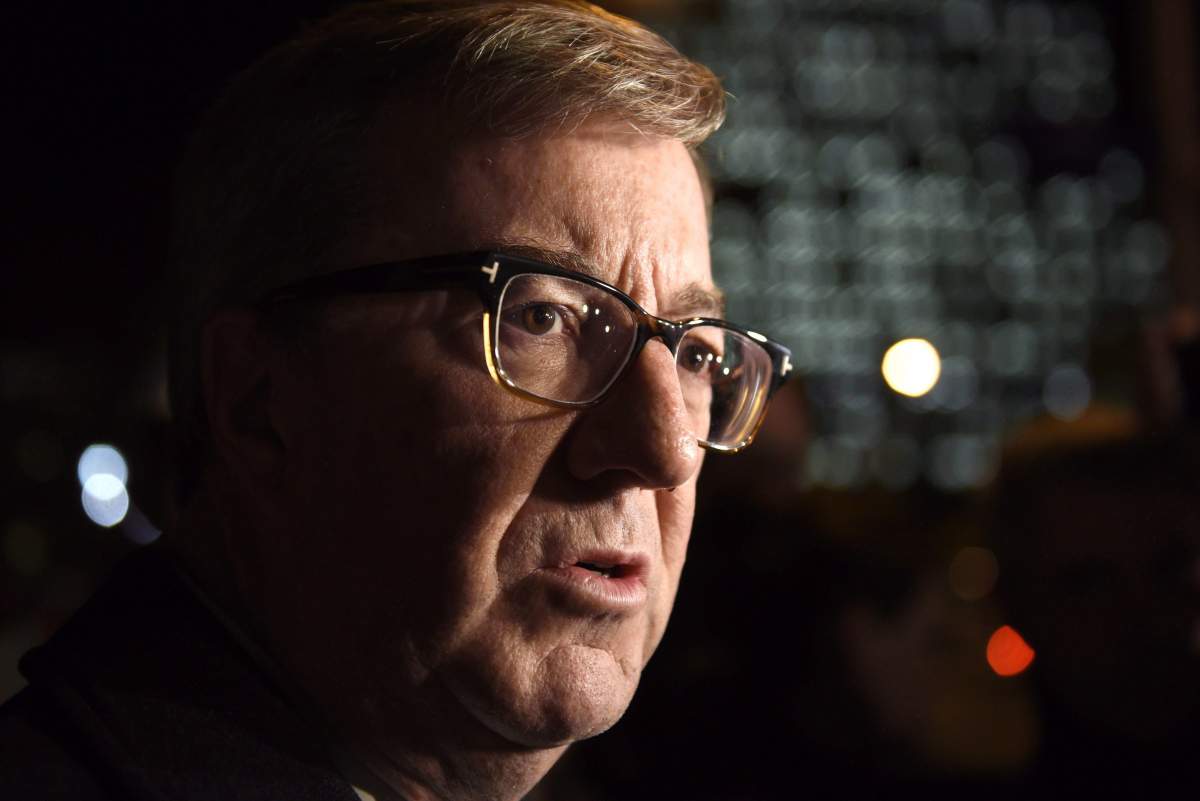 Ottawa Mayor Jim Watson speaks in Ottawa, Thursday, Nov. 10, 2016. Watson scored a mayoral hat trick in Ottawa on Monday night, securing a third consecutive term as mayor of Canada's national capital.