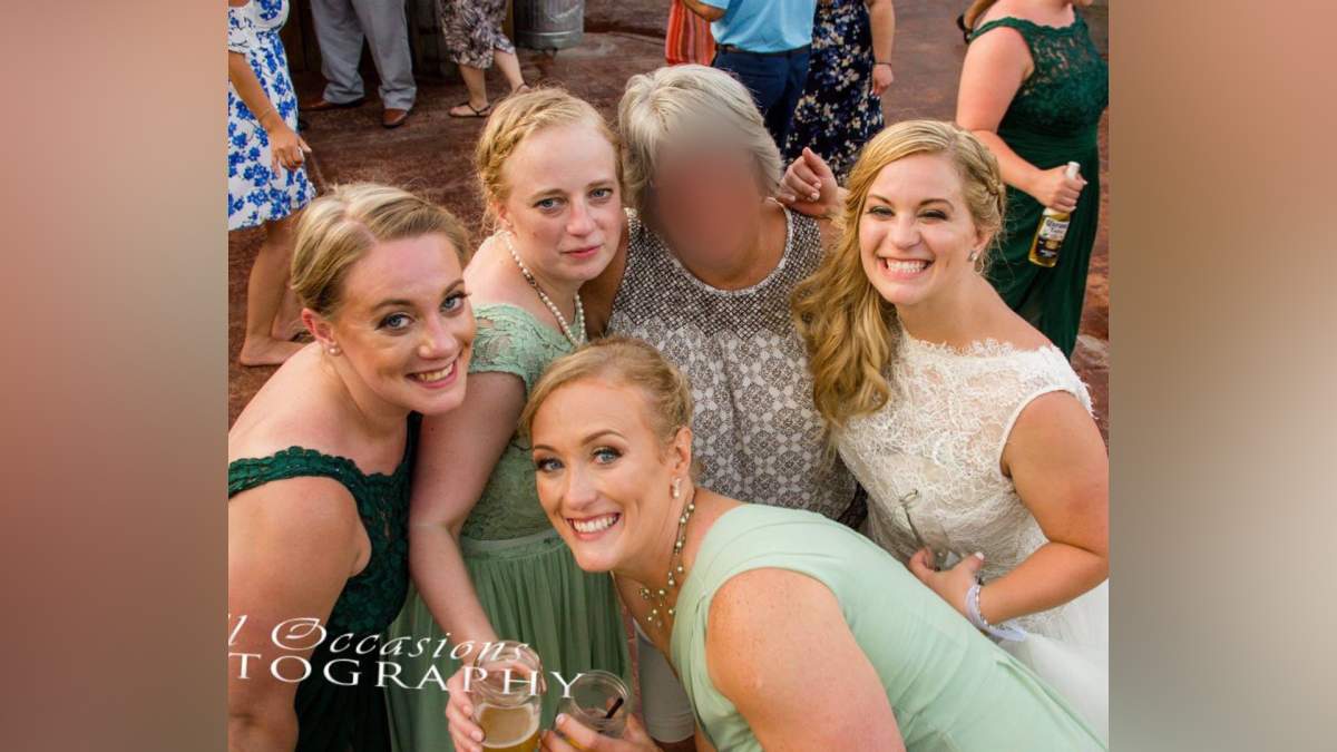 Allison King, with her sisters.