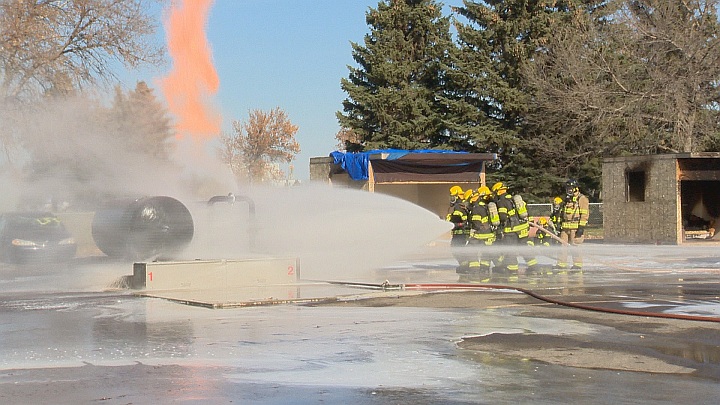 Fire recruit training in Lethbridge.