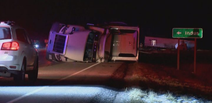 Three people were injured after a crash on Highway 22X and Highway 791 on Wednesday night, EMS said.