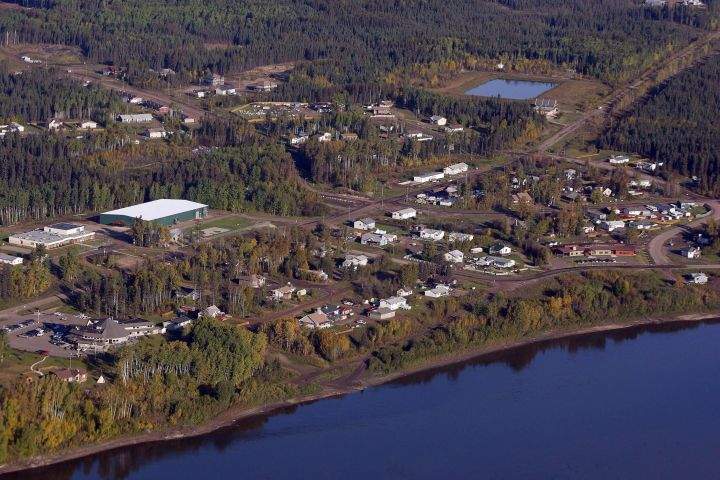 The Alberta Energy Regulator says it is no longer considering holding a public hearing for a new oilsands project after an Indigenous community reached a deal with the proponent. An aerial view of Fort McKay, Alta., Monday, Sept. 19, 2011. 