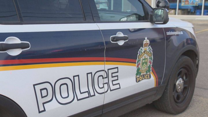 A side view of a Saskatoon police patrol SUV.