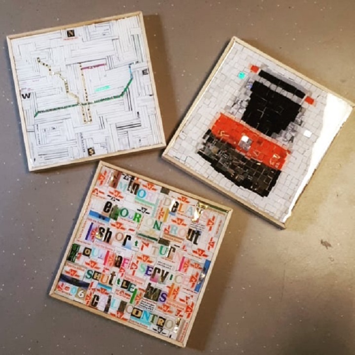 Nina Okens, a Toronto costume designer and artist, has been collecting metropasses for 20 years and is now using them to create art. 