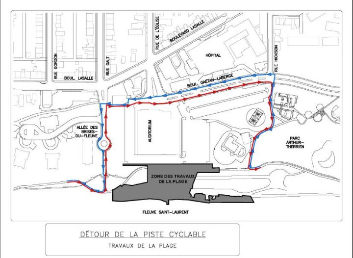 The bike path will be detoured during construction of the beach in Verdun. Saturday, Nov. 24, 2018.