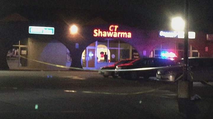Police blocked off a large scene at a plaza on Champlain Boulevard Monday evening.