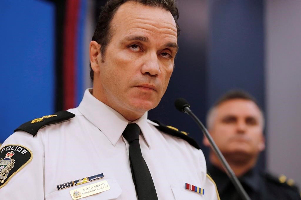 Winnipeg Police Superintendent Danny Smyth attends a press conference in Winnipeg Wednesday, November 12, 2014. 