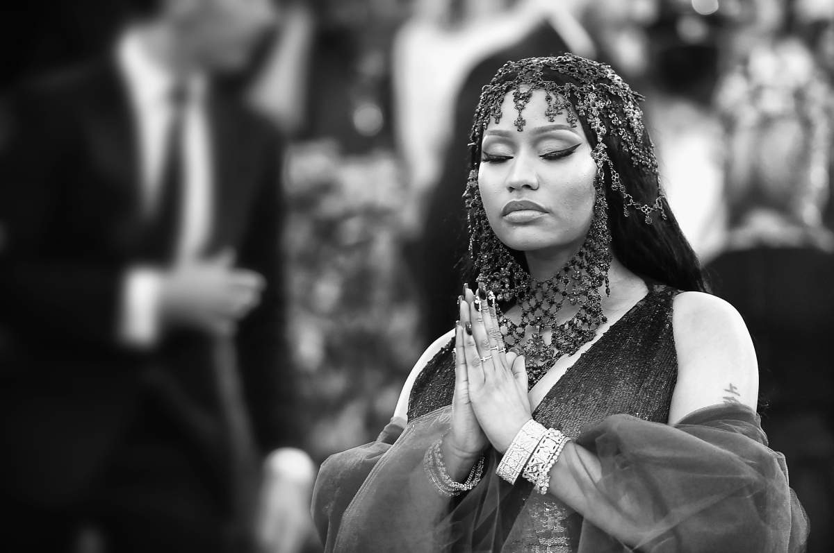 Nicki Minaj attends the Heavenly Bodies: Fashion & The Catholic Imagination Costume Institute Gala at The Metropolitan Museum of Art on May 7, 2018 in New York City.