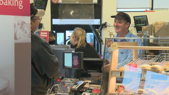 The Tim Hortons on Millar Avenue attempting a record for the most pay it forward orders in a single day.